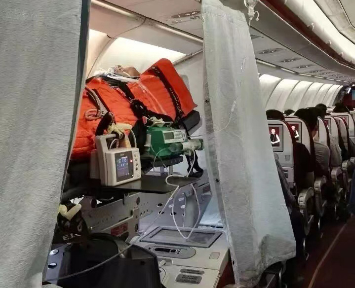 香港跨国医疗包机、航空担架
